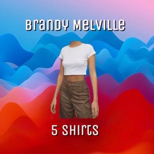 Five old school Brandy Melville Shirts